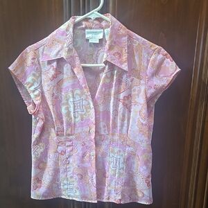 Vintage Pink Paisley Women's Top